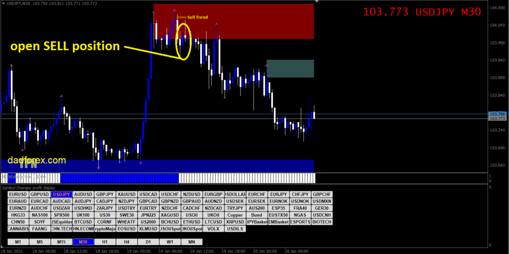 300 Pips a Week with Price Action strategy Sell example
